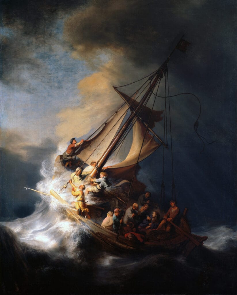Rembrandt's painting "The Storm on the Sea of Galilee"
